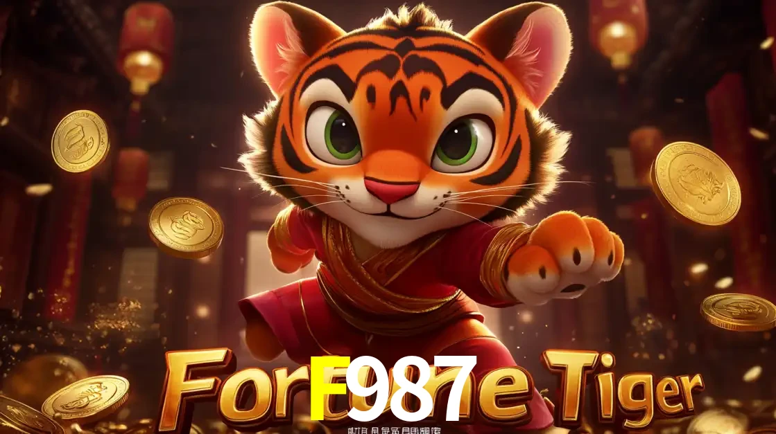 O carismático mascote do jogo de slot Fortune Tiger, um tigre fofo em pose de artes marciais, pronto para trazer sorte e multiplicadores de ganhos no cassino online F987.